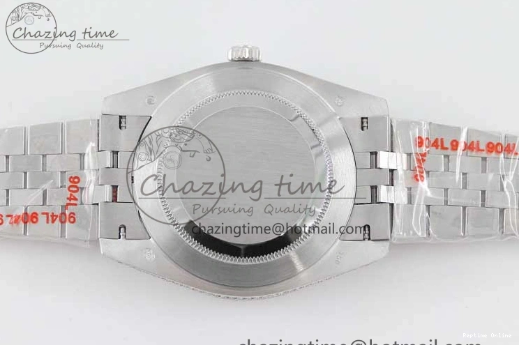 0224 Refined Datejust 41 SS Full Diamonds TWF 1:1 Best Edition Gray Roman Markers Dial on Jubilee Bracelet A 2389